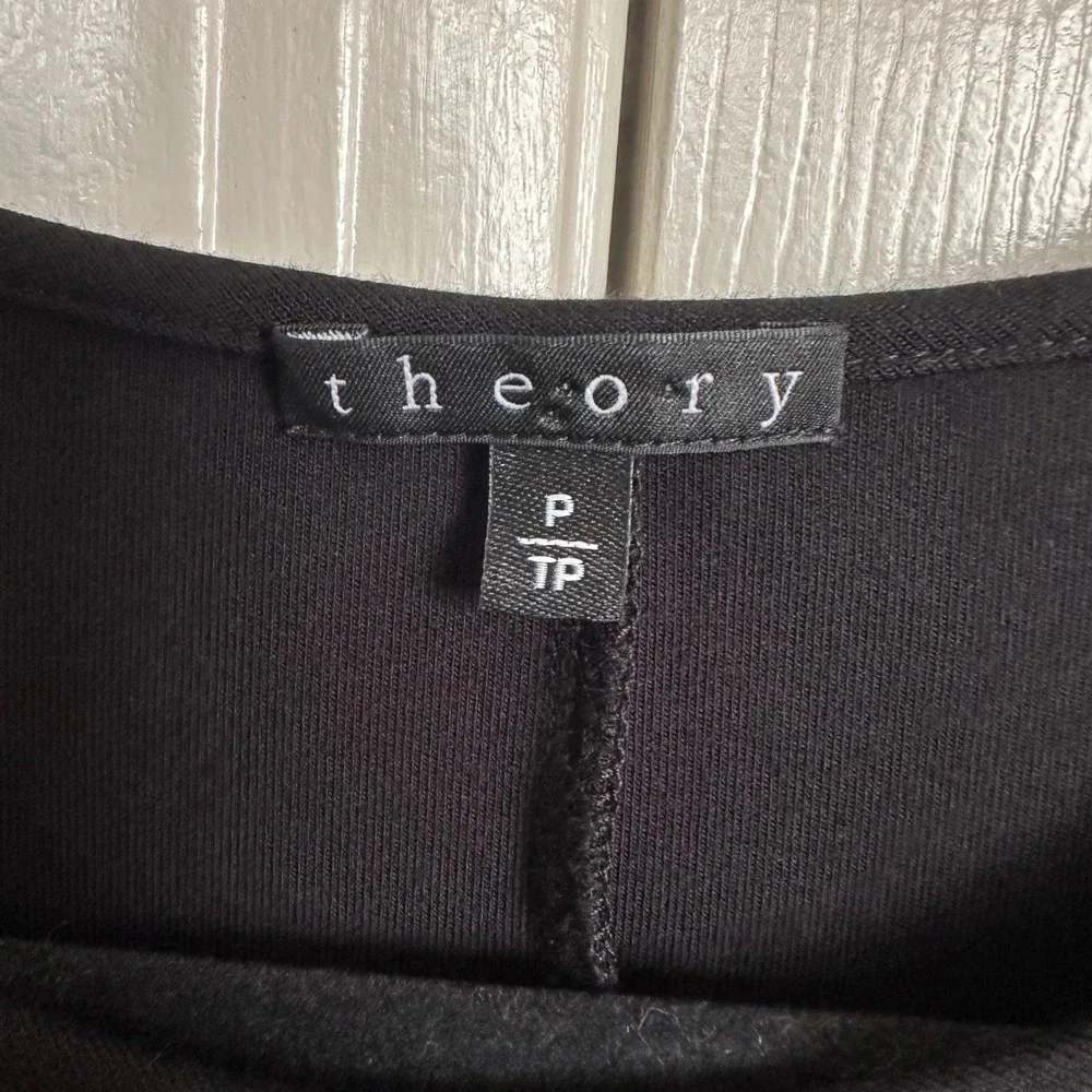 Theory Black Long Sleeve Quilted Mini Dress -‎ Size XS